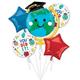 Graduation Fun Foil Balloon Bouquet, 13pc, Premium
